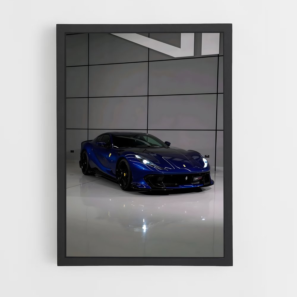 Poster Ferrari Bleu Éclat (vue 2)